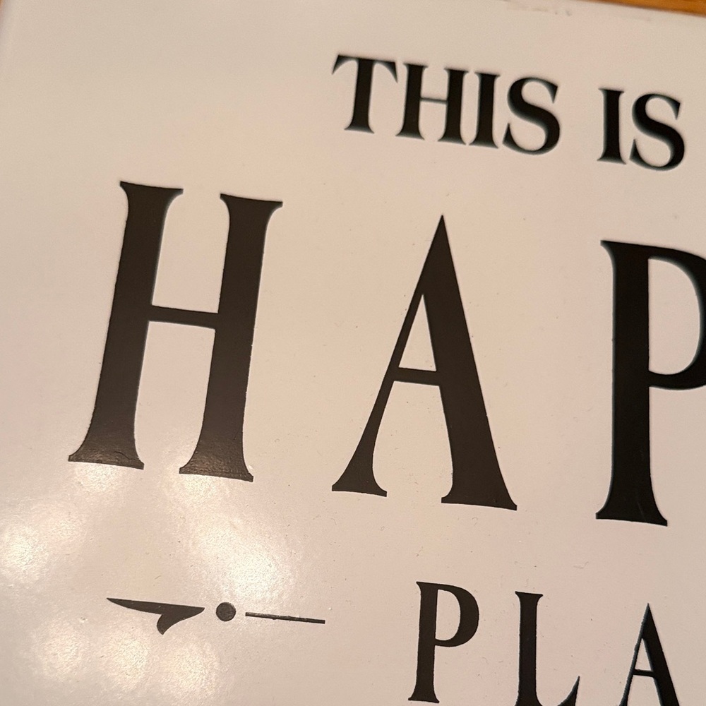 White 'Happy Place' Wall Sign - Picture 5 of 13